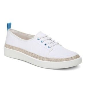 Vionic Jovie Women's Lace Up Casual sneaker Shoe white blue size 10 women’s